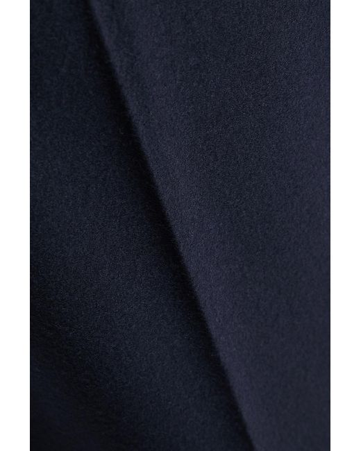 Jil Sander Blue Mélange Wool-blend Wide-leg Pants