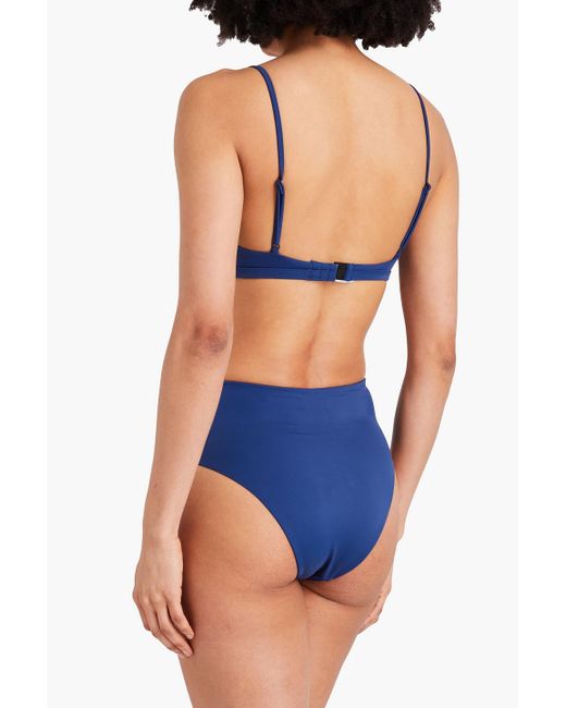 Onia Blue Malin Triangle Bikini Top
