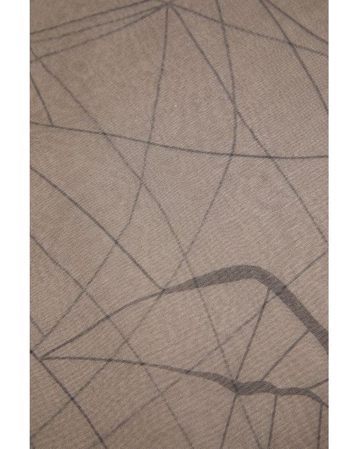 Gentry Portofino Brown Schal aus seidenorganza mit floralem print
