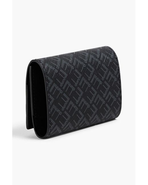 Dunhill Black Printed Faux Textured-leather Key Wallet for men
