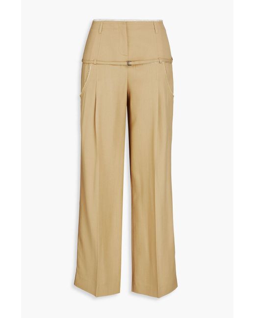 Jacquemus Natural Criollo Belted Canvas Wide-Leg Pants
