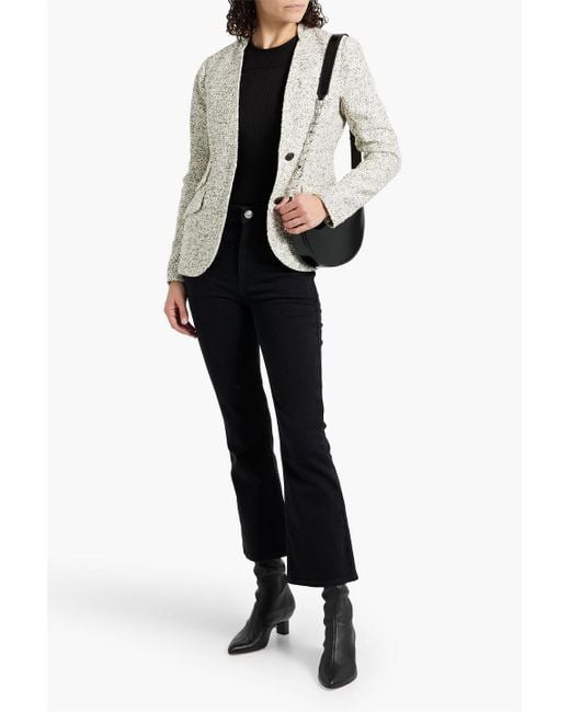 Rag & Bone White Elise Bouclé-tweed Blazer