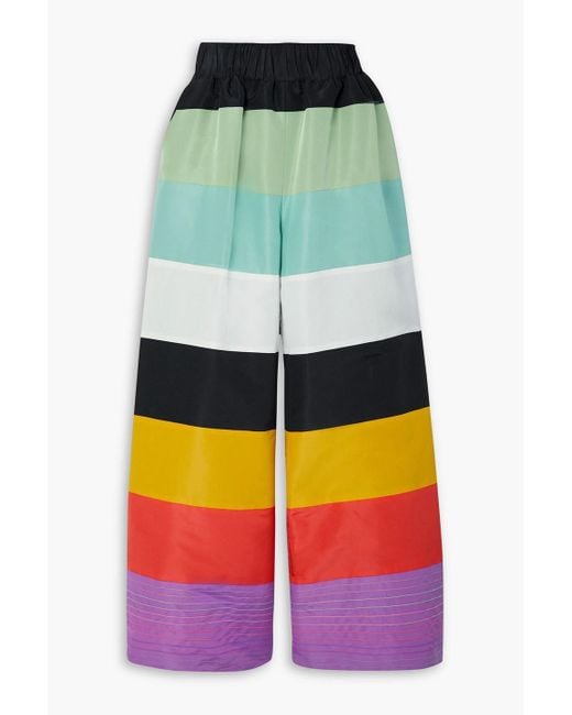 Christopher John Rogers Multicolor Hose mit weitem bein aus seidensatin
