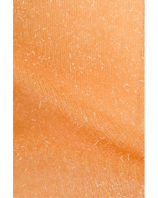 Acne Orange Pullover aus lametta