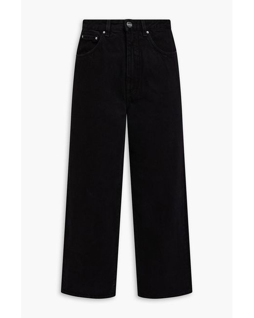 Totême Black High-rise Wide-leg Jeans