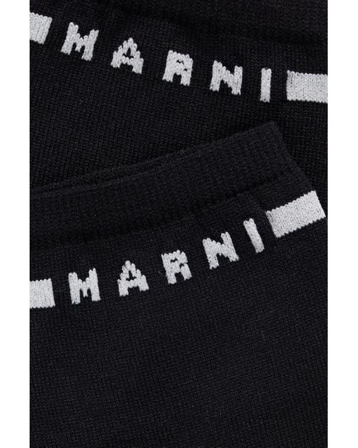 Marni Black Jacquard Socks