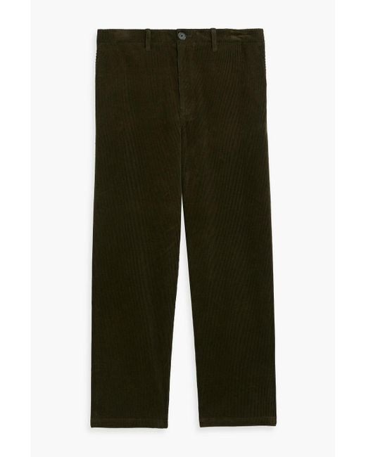 FRAME Green Tapered Corduroy Pants for men