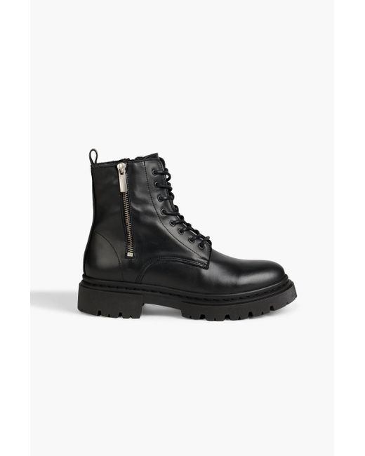 Iris & Ink Clementine Leather Combat Boots in Black | Lyst