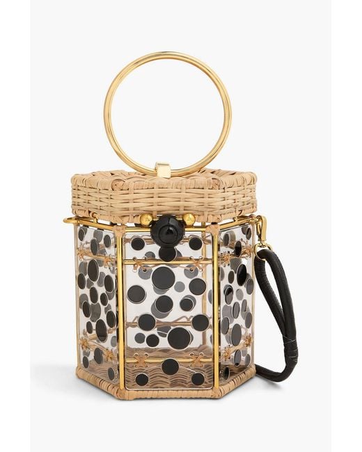 WAIWAI RIO White Novis Pvc And Wicker Tote