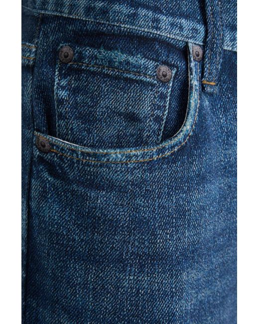 Rag & Bone Blue Track pants "miramar" aus baumwollfrottee mit print und denim-effekt