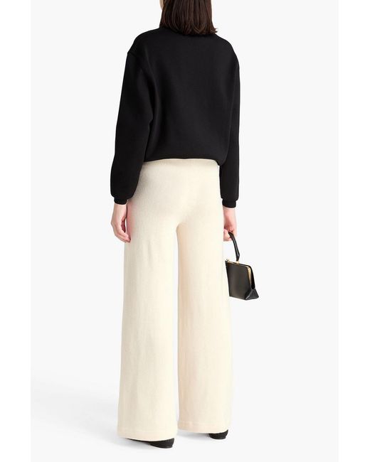 Theory White Wool And Cashmere-Blend Track Pants