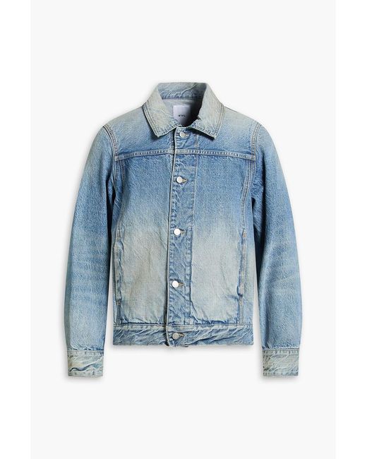 BTFL STUDIO Blue Faded Denim Jacket for men