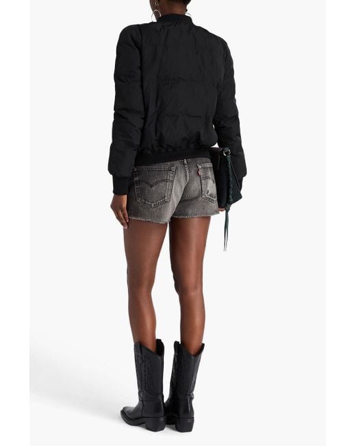 Isabel Marant Black Cody Quilted Shell Bomber Jacket