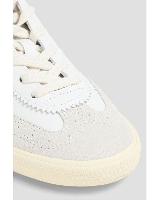 Veja White Volley Suede And Leather Sneakers for men