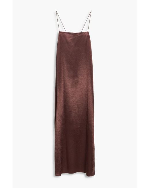 Tibi Purple Satin-crepe Midi Slip Dress