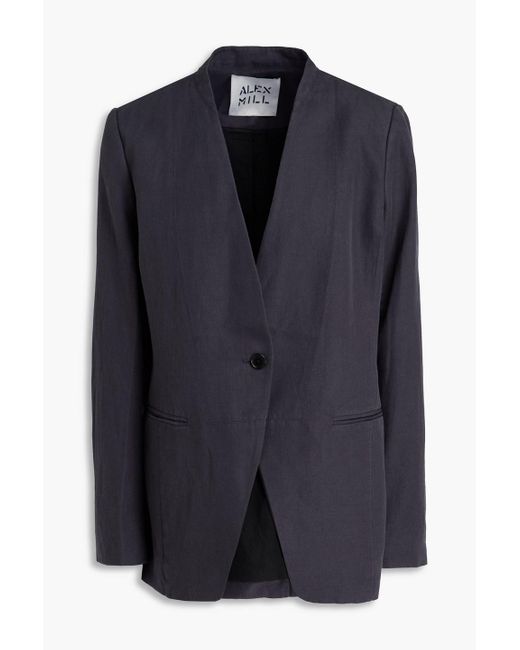 Alex Mill Blue Janine Linen, Lyocell And Cotton-blend Twill Blazer