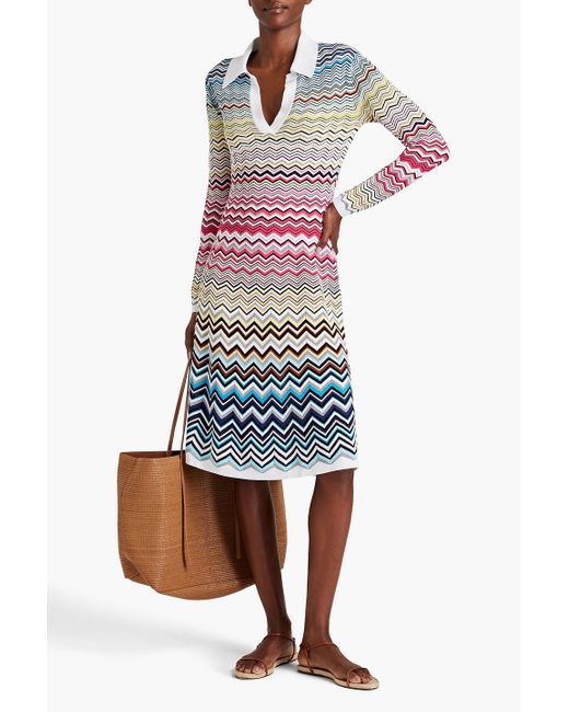 Missoni White Crochet-knit Cotton-blend Dress