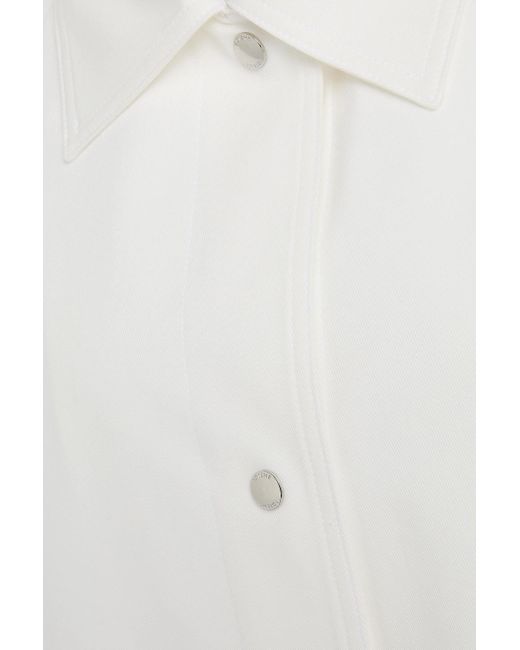 Totême  White Oversized Cotton-twill Shirt Jacket