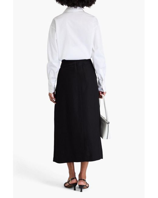 Fabiana Filippi Black Plissierter midirock aus twill