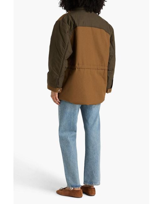 Kassl Brown Two-Tone Cotton-Canvas Jacket