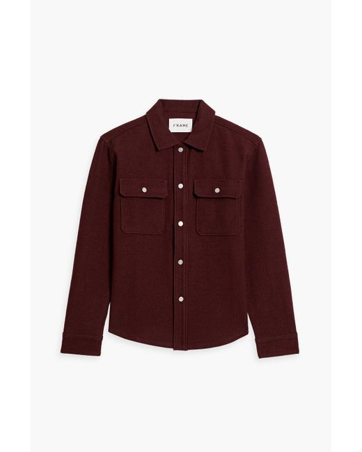 FRAME Red Cotton And Wool-blend Drill Overshirt for men