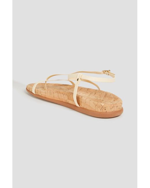 Ancient Greek Sandals White Aimilia Leather Sandals