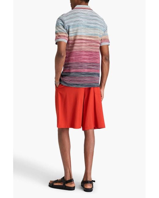 Missoni Poloshirt aus baumwolle in space-dye-optik in Red für Herren