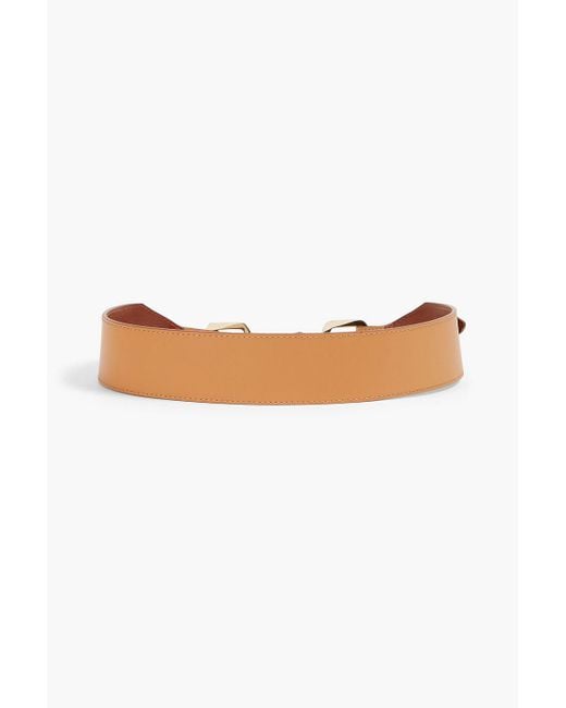 Sandro Brown Chain-embellished Leather Belt