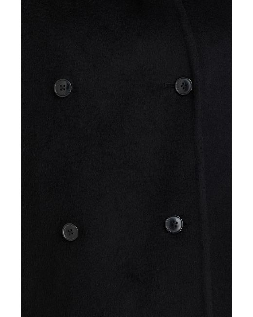 Loulou de Saison Black Meyer Double-breasted Wool And Cashmere-blend Felt Coat