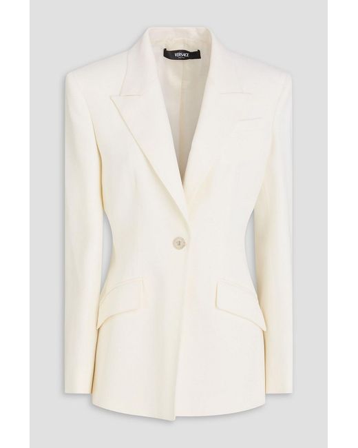 Versace Natural Grain De Poudre Wool Blazer