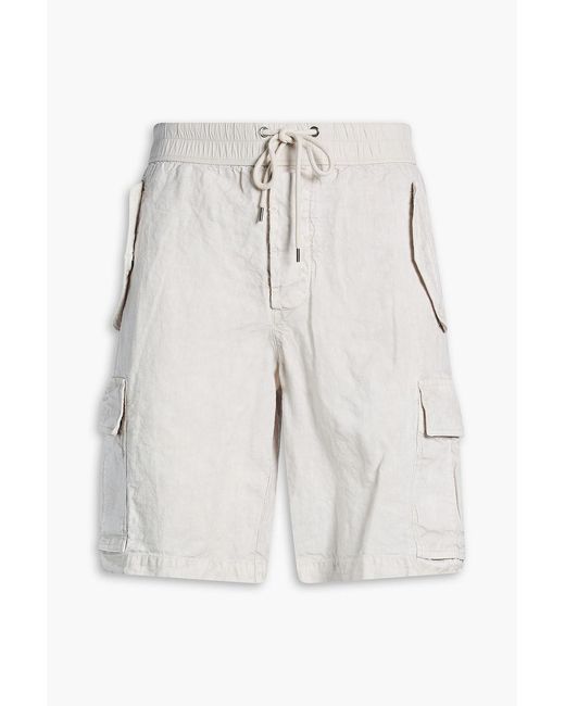 James Perse Gray Linen Chino Shorts for men