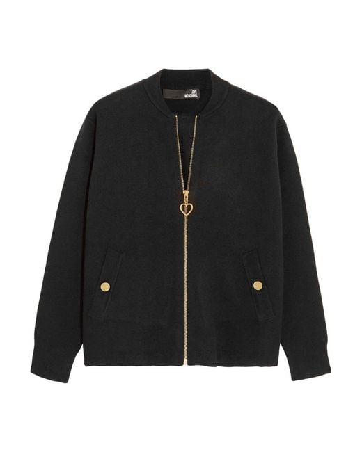 Love Moschino Black Stretch-knit Jacket