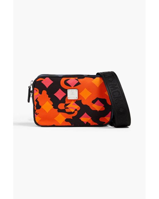 MCM Red Dieter Printed Shell Camera Bag