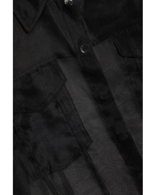 Ganni Black Organza Shirt