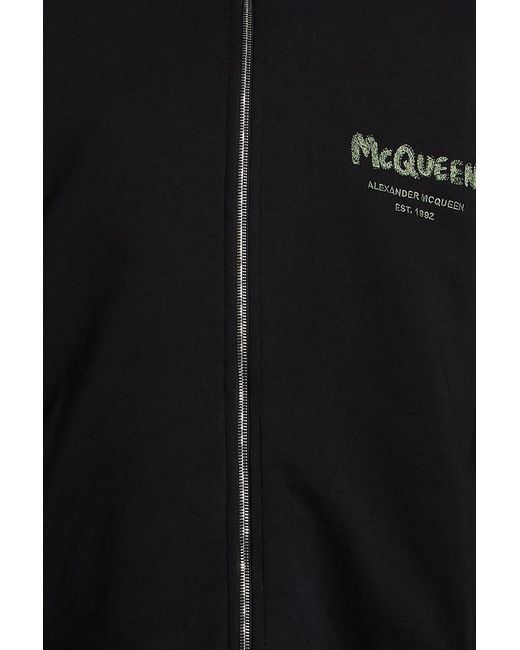 McQueen Black Reversible Cotton Jacket for men