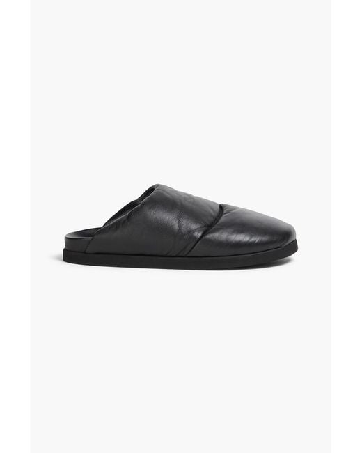 Moncler Black Jw Anderson Genius 1 Quilted Leather Slippers for men