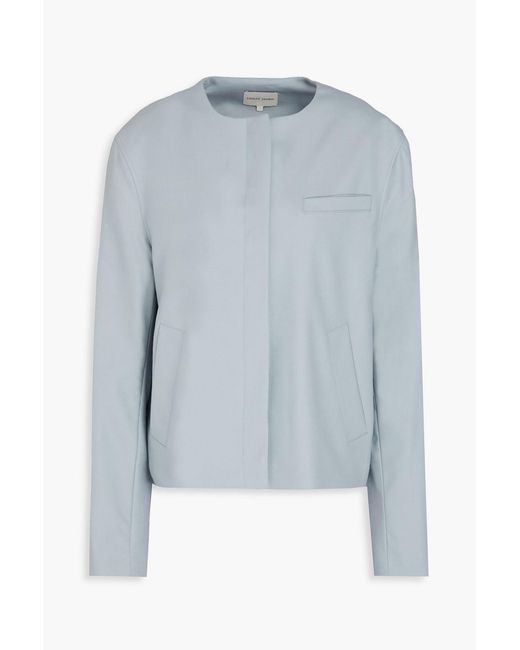 Loulou de Saison Blue Fogo Wool-blend Twill Jacket
