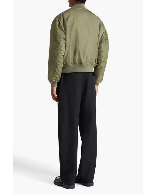 Sandro Green Shell Bomber Jacket for men