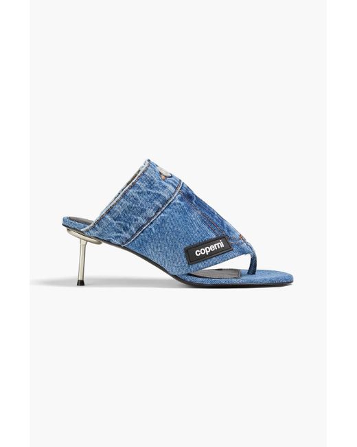 Coperni Blue Denim Mules