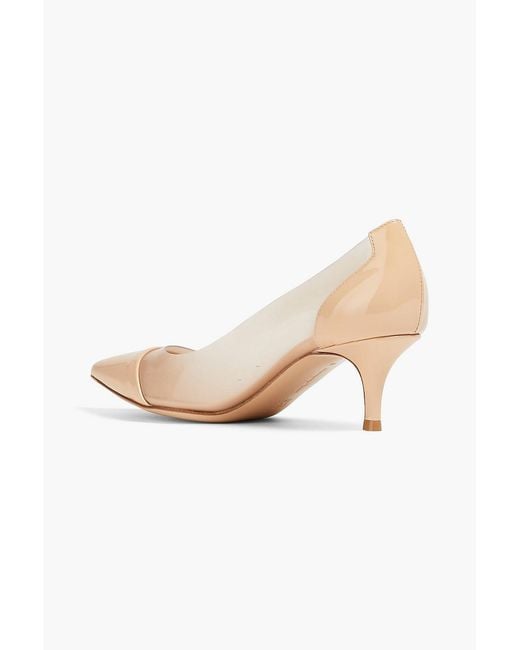 Gianvito Rossi White Plexi 55 Patent-leather And Pvc Pumps