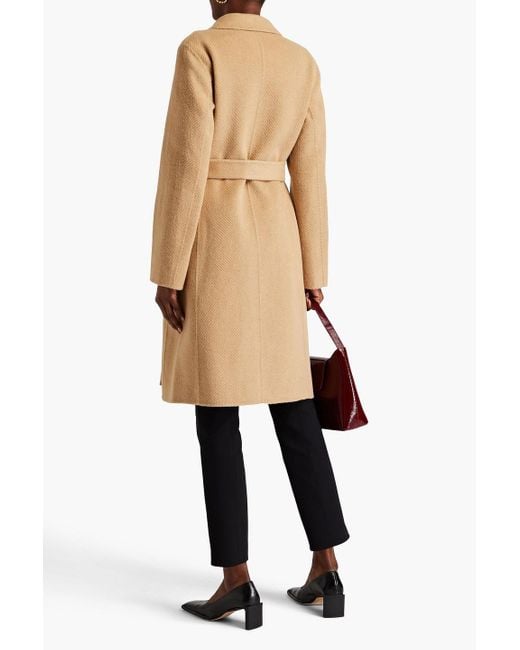 Theory Natural Belted Wool Coat
