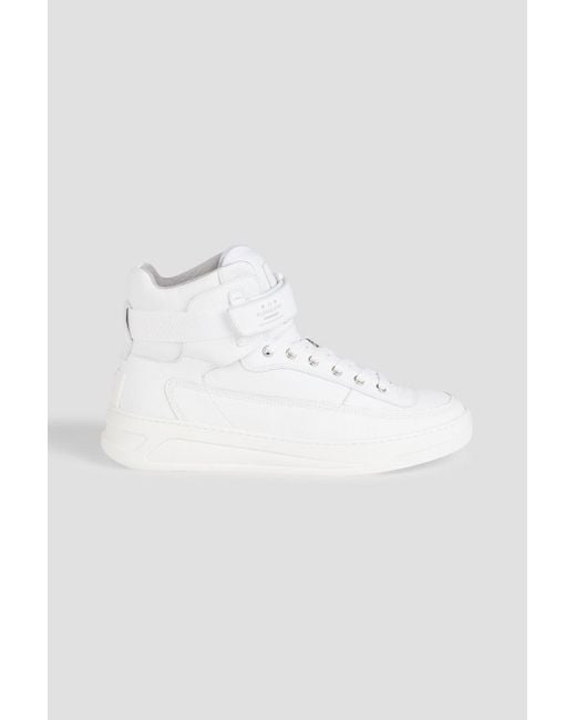 Acne White Leather High-top Sneakers for men