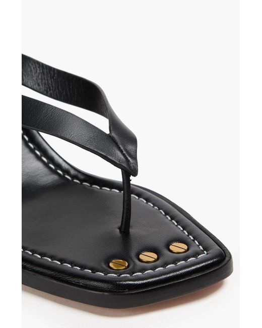FRAME Black Le Carbon Leather Sandals