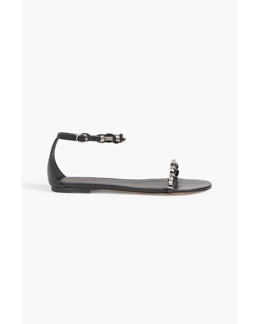 Isabel Marant Black Bijoux Embellished Leather Sandals