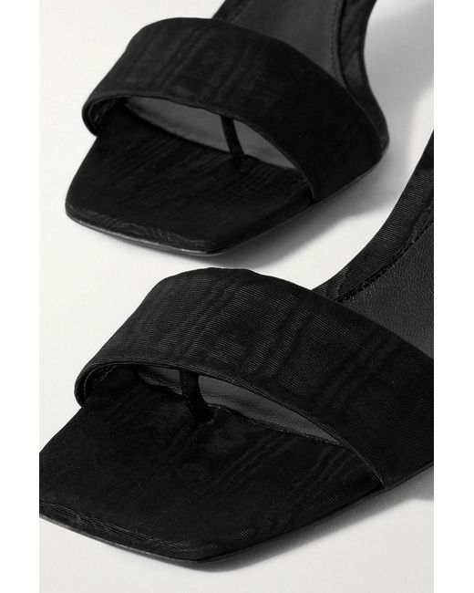 Totême  Black Moire Mules