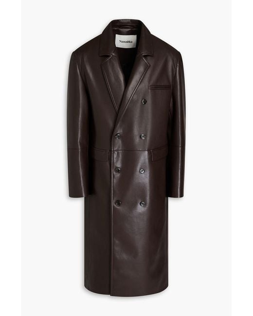 Nanushka Black Double-breasted Coat for men