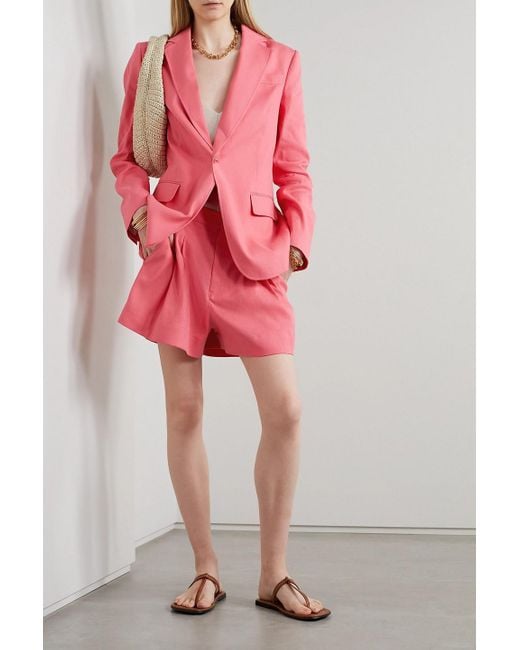 A.L.C. Pink Donovan Linen-blend Blazer