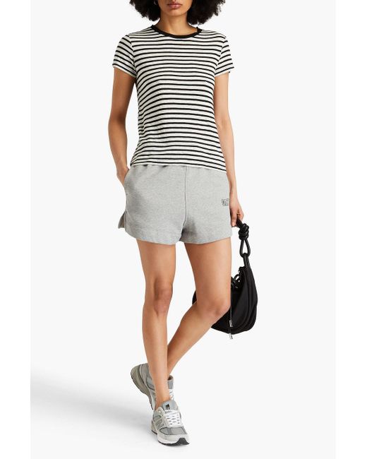 Alex Mill Black Prospect Striped Linen-blend Jersey T-shirt