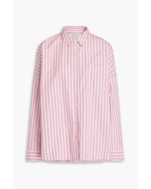 Alex Mill Pink Jo hemd aus baumwollpopeline mit streifen