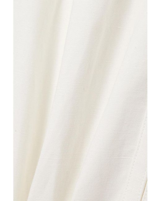 Mara Hoffman White Leonara schulterfreies midikleid aus einer TM-, lyocell-leinenmischung